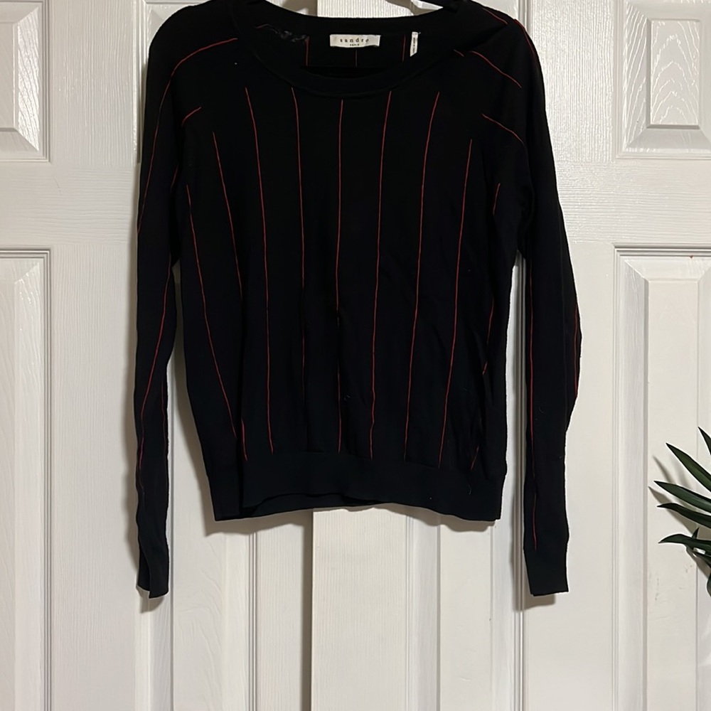 Sandro Wonder Striped Cashmere Sweater - Picture 2 of 6
